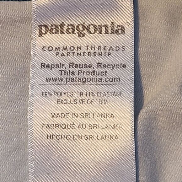 Patagonia Blue Heathered Womens M Crop Leggings Athleisure Yoga Exercise 21915 - Picture 12 of 16